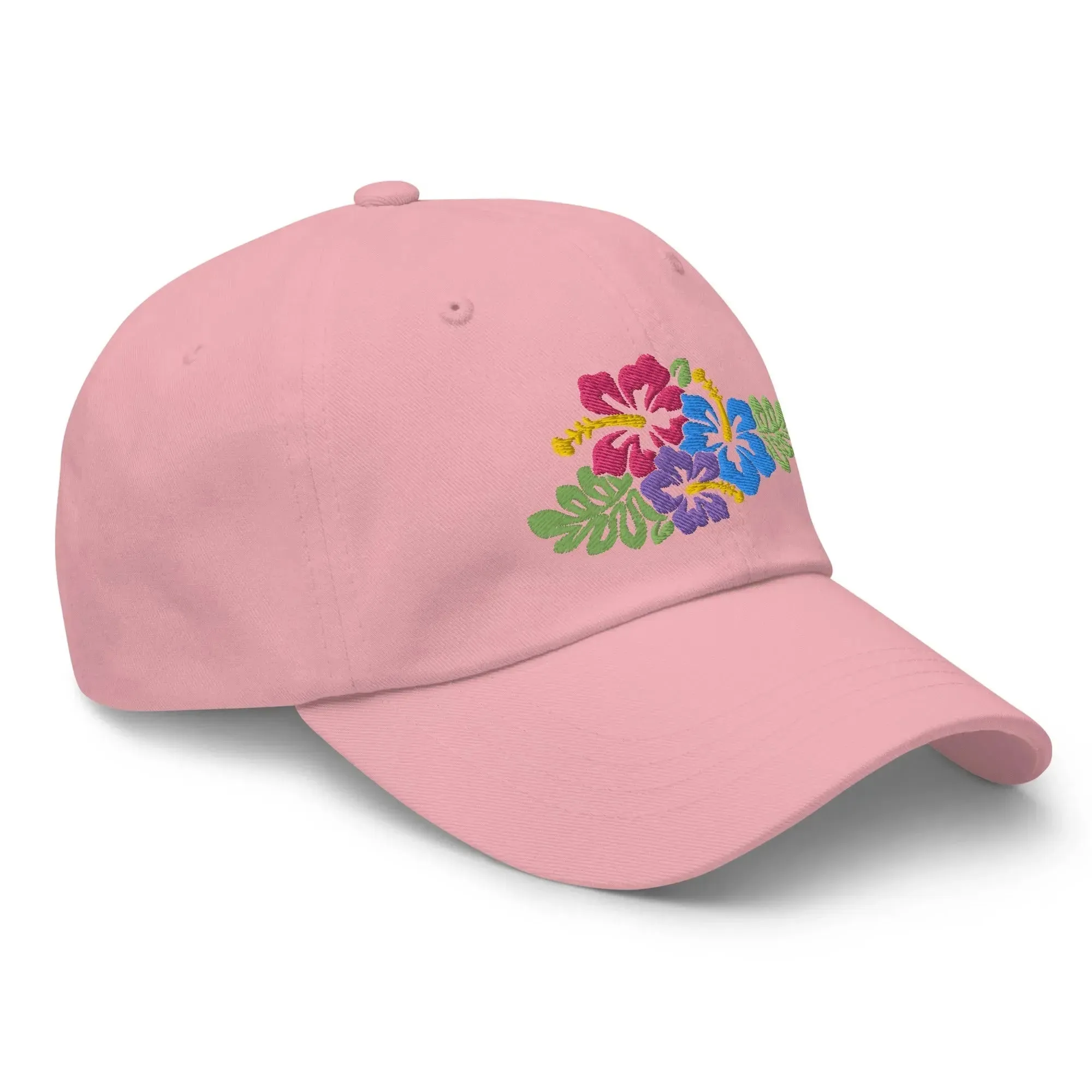 Hawaiian Tropical Leaves Embroidered Dad Hat