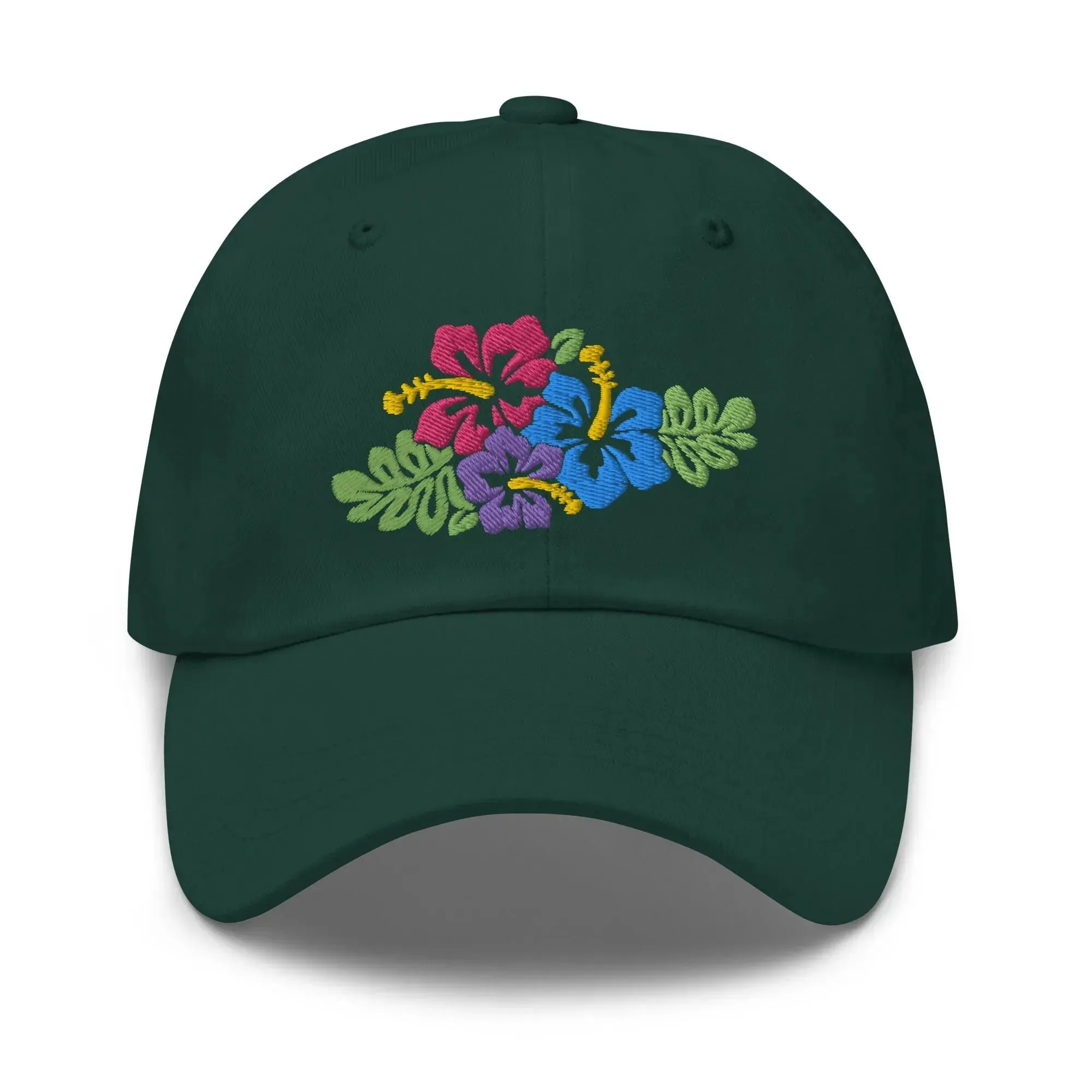 Hawaiian Tropical Leaves Embroidered Dad Hat
