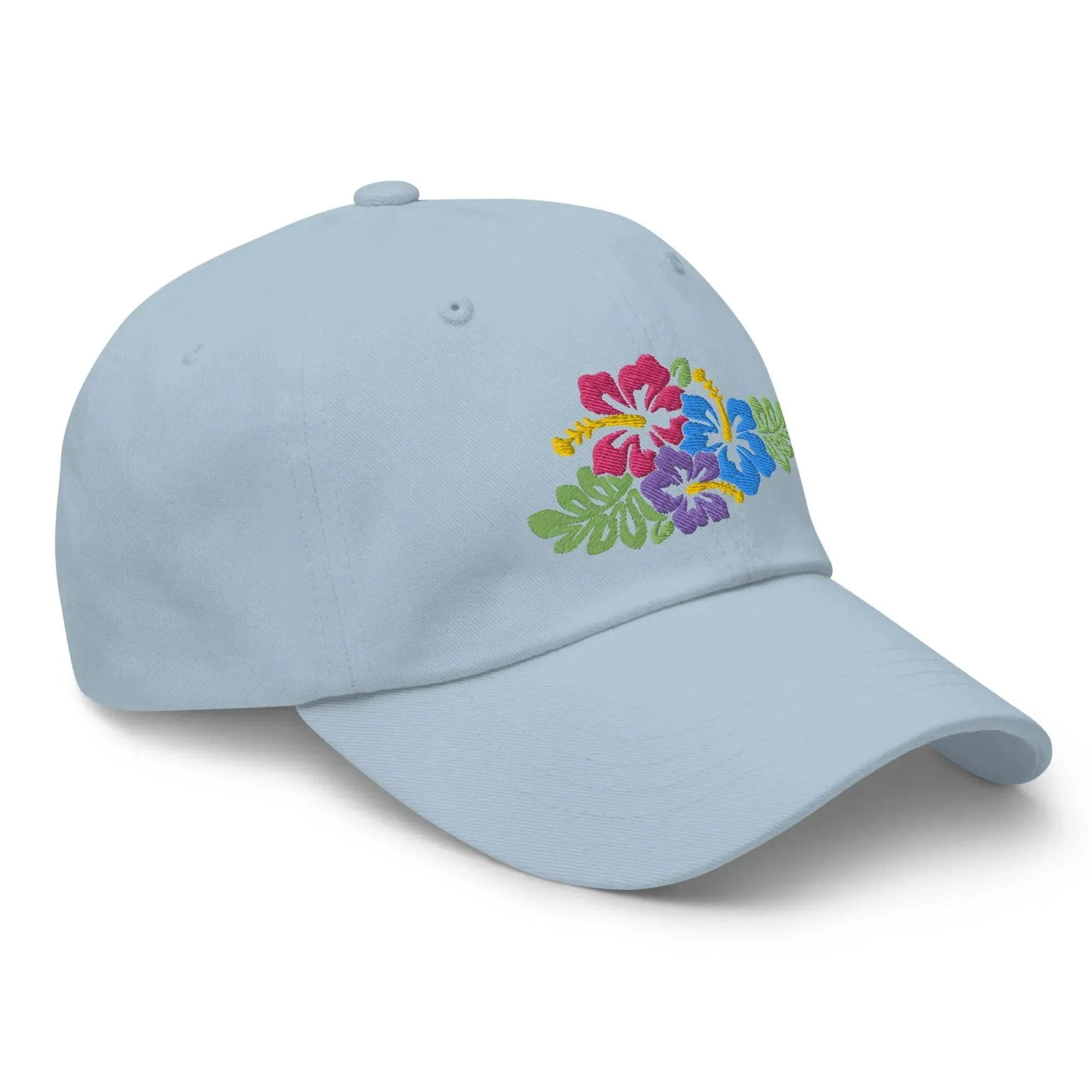 Hawaiian Tropical Leaves Embroidered Dad Hat