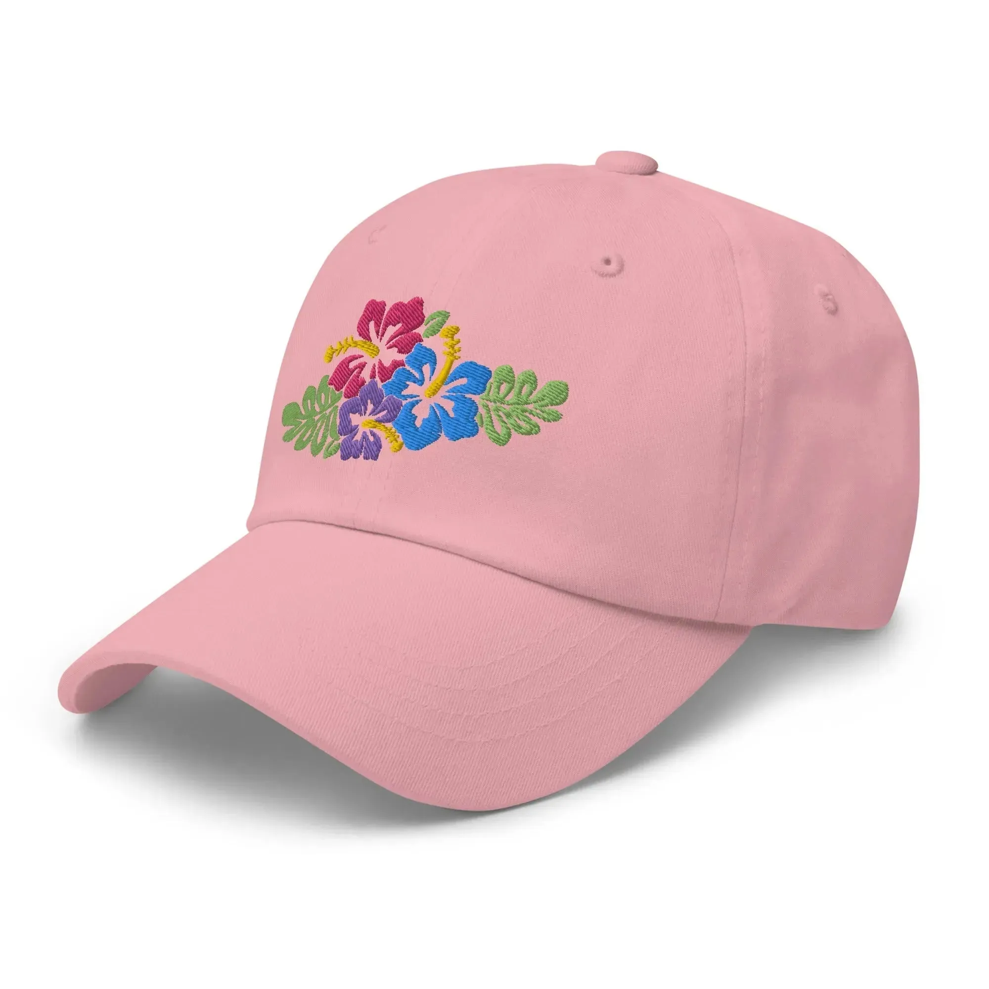 Hawaiian Tropical Leaves Embroidered Dad Hat