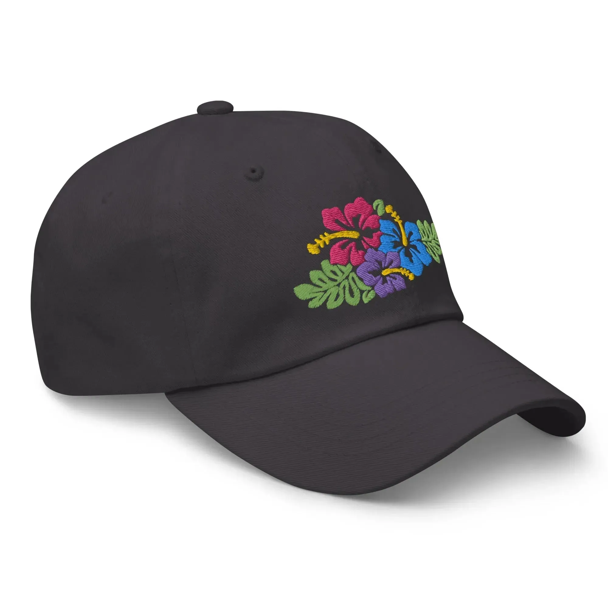 Hawaiian Tropical Leaves Embroidered Dad Hat