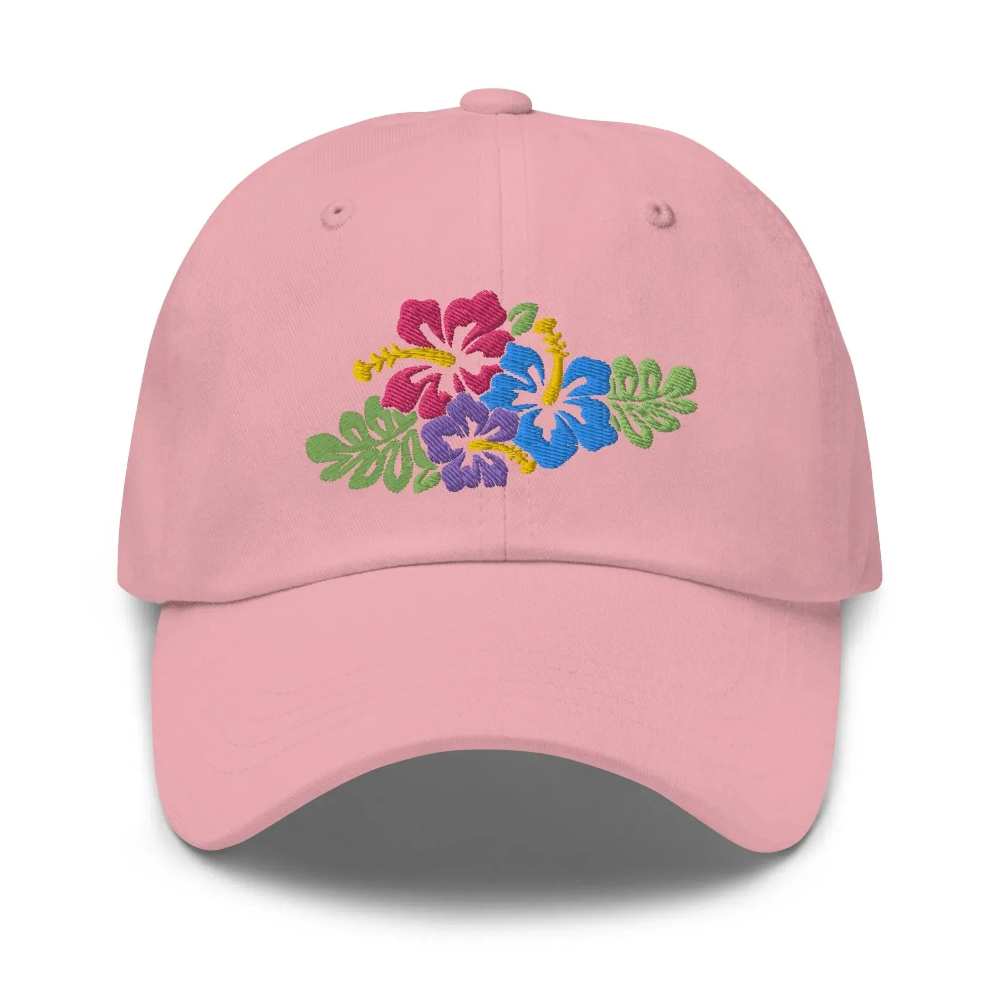 Hawaiian Tropical Leaves Embroidered Dad Hat