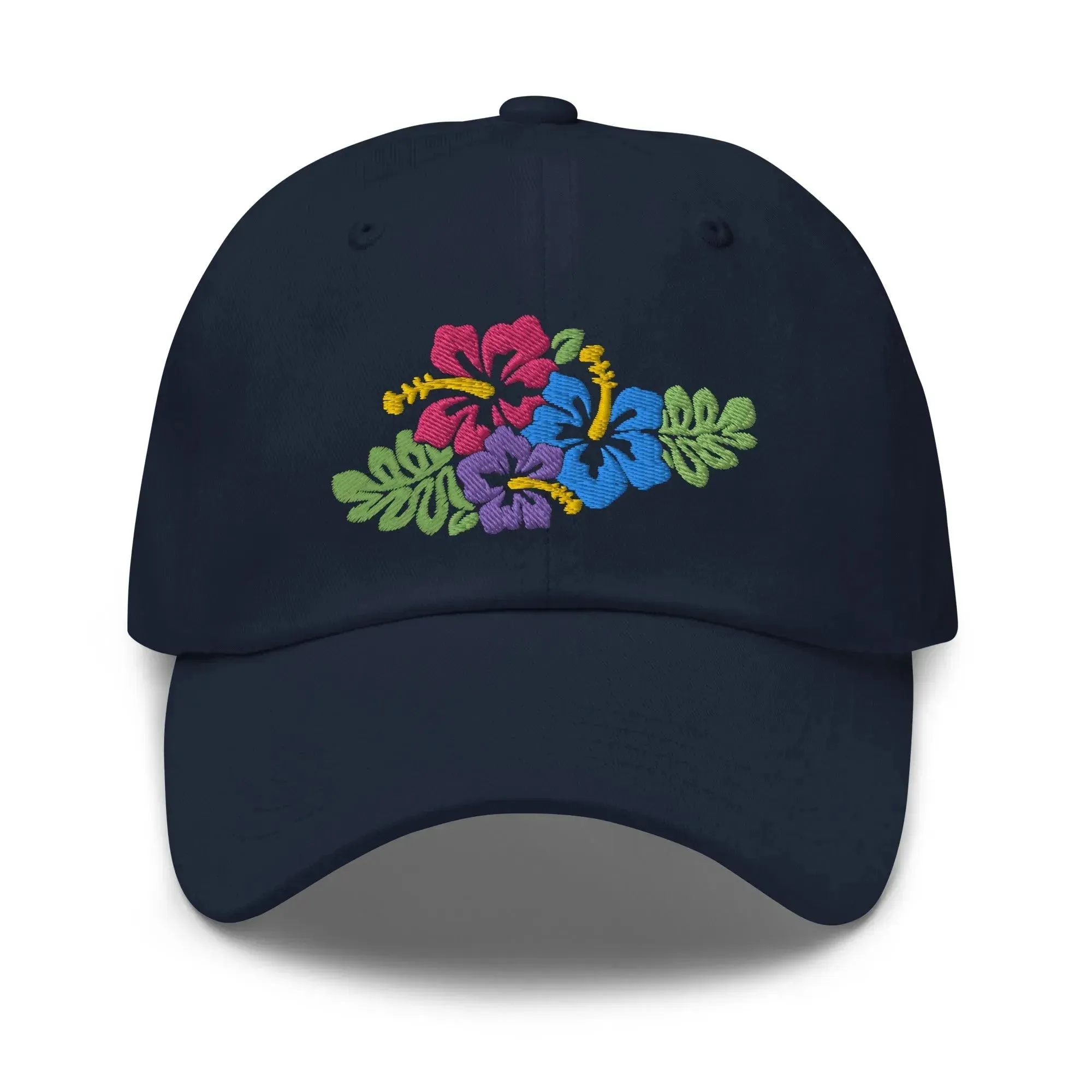Hawaiian Tropical Leaves Embroidered Dad Hat