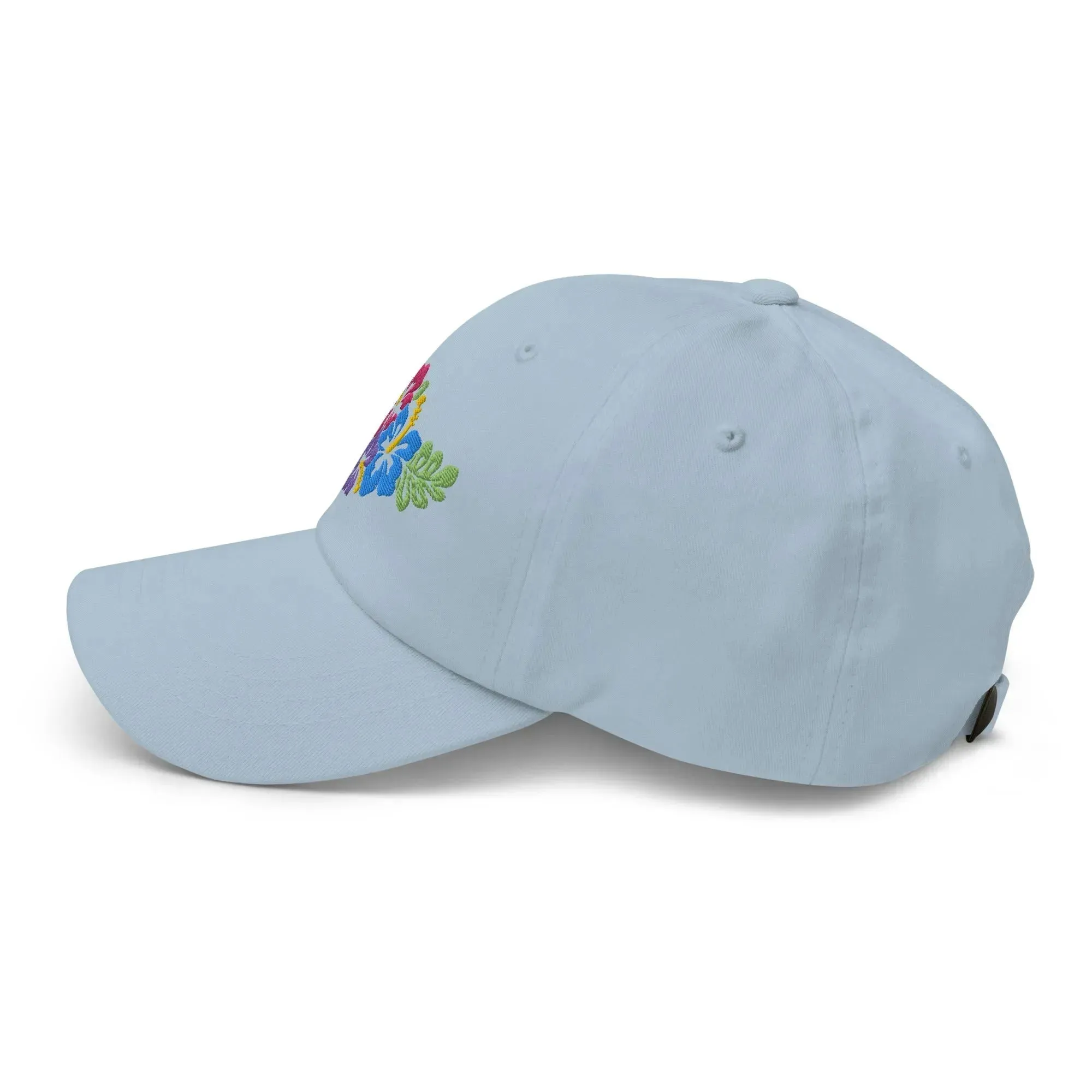 Hawaiian Tropical Leaves Embroidered Dad Hat