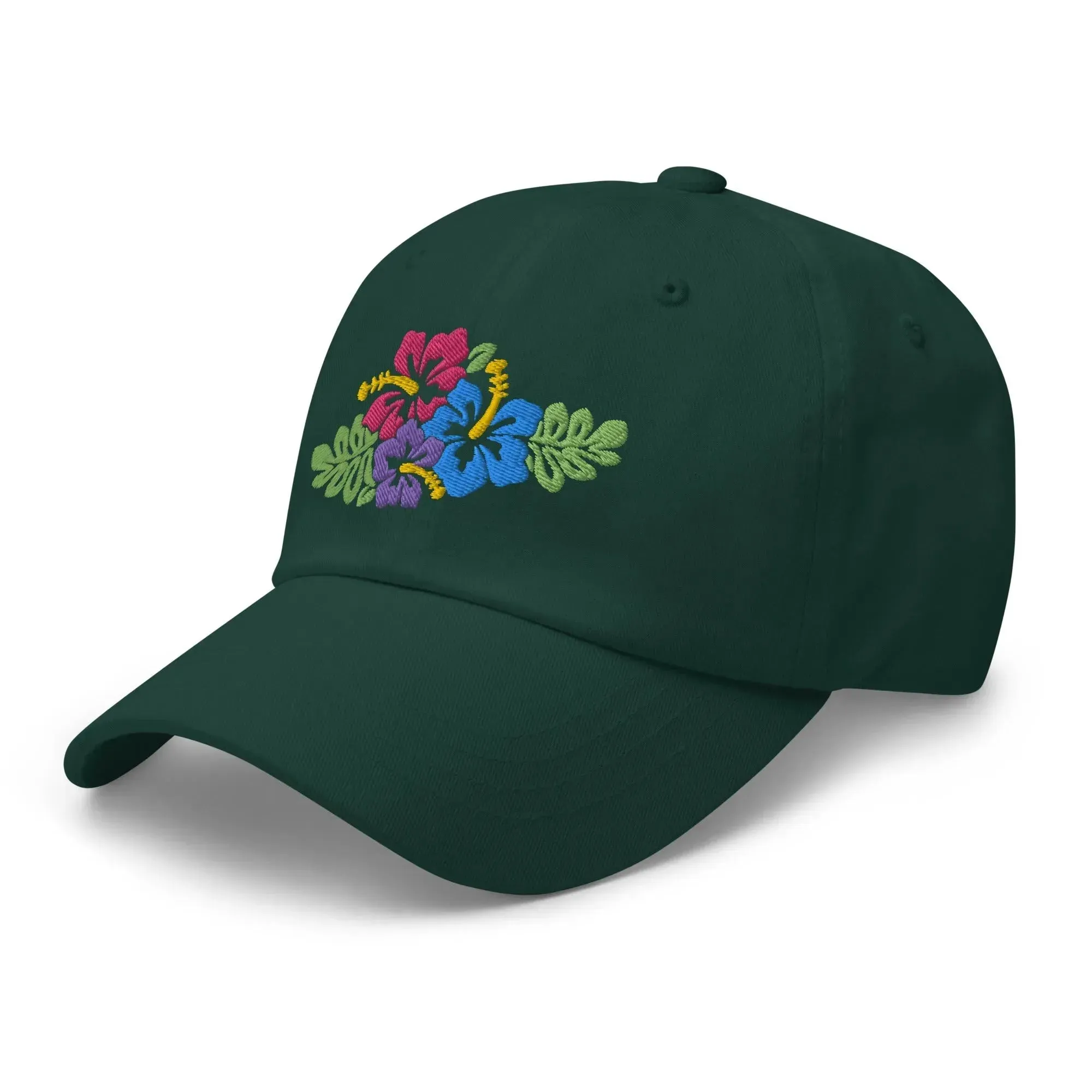 Hawaiian Tropical Leaves Embroidered Dad Hat