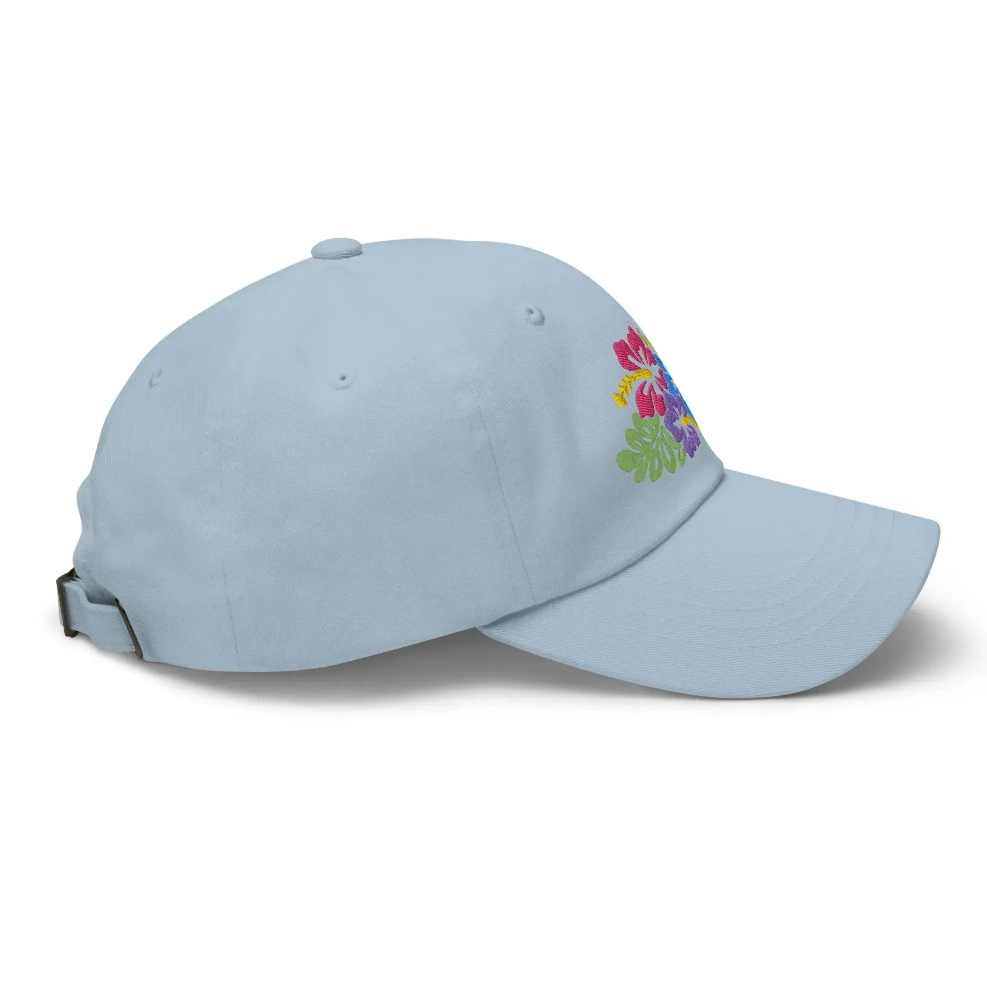 Hawaiian Tropical Leaves Embroidered Dad Hat