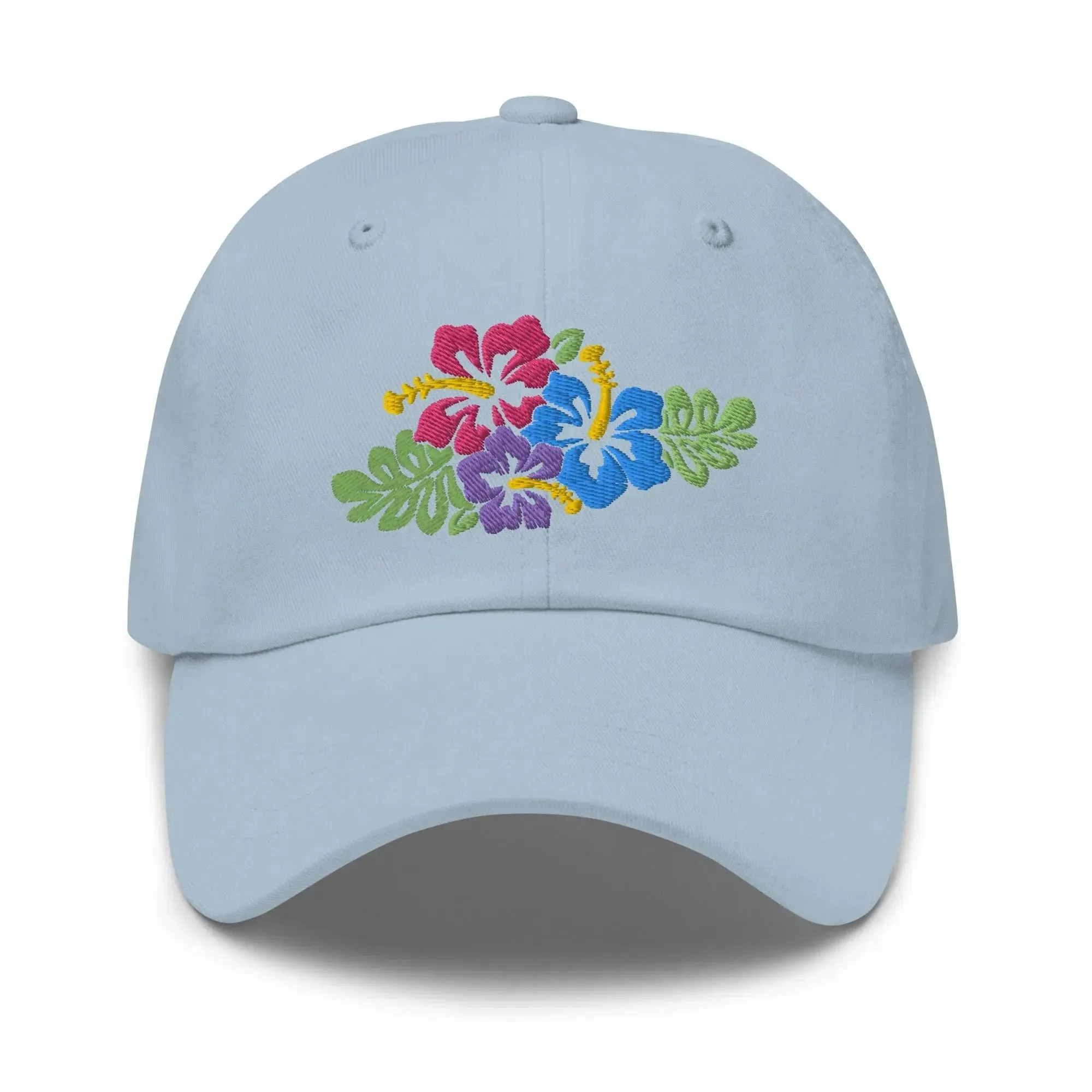 Hawaiian Tropical Leaves Embroidered Dad Hat