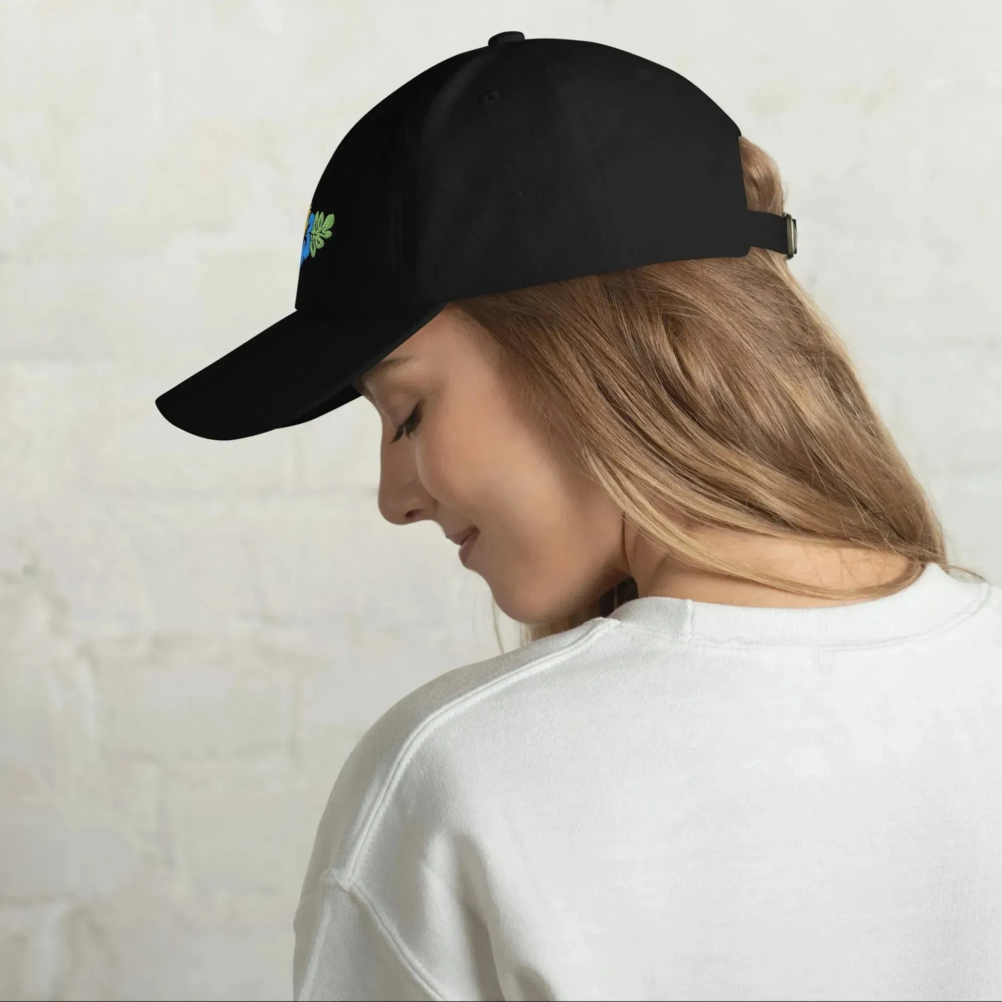 Hawaiian Tropical Leaves Embroidered Dad Hat