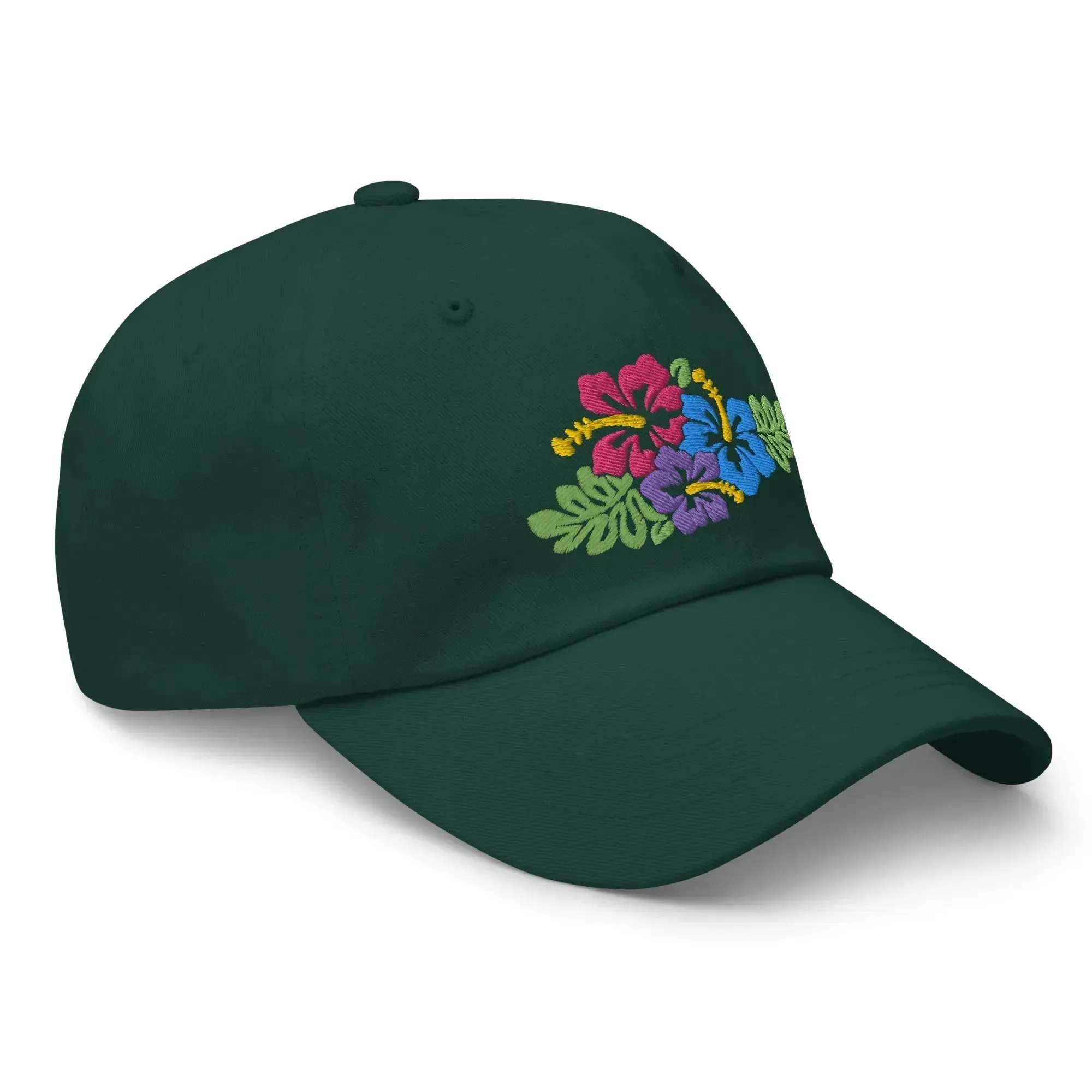 Hawaiian Tropical Leaves Embroidered Dad Hat
