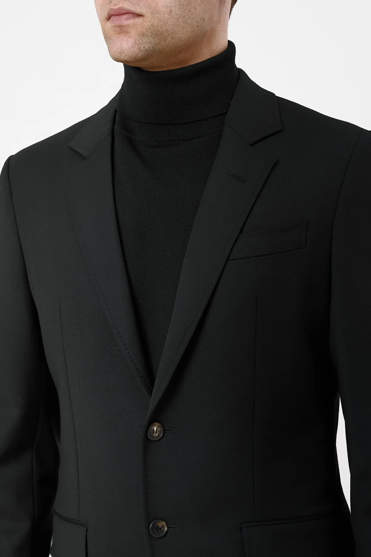 Irving Jacket in Black Sportswear Wool