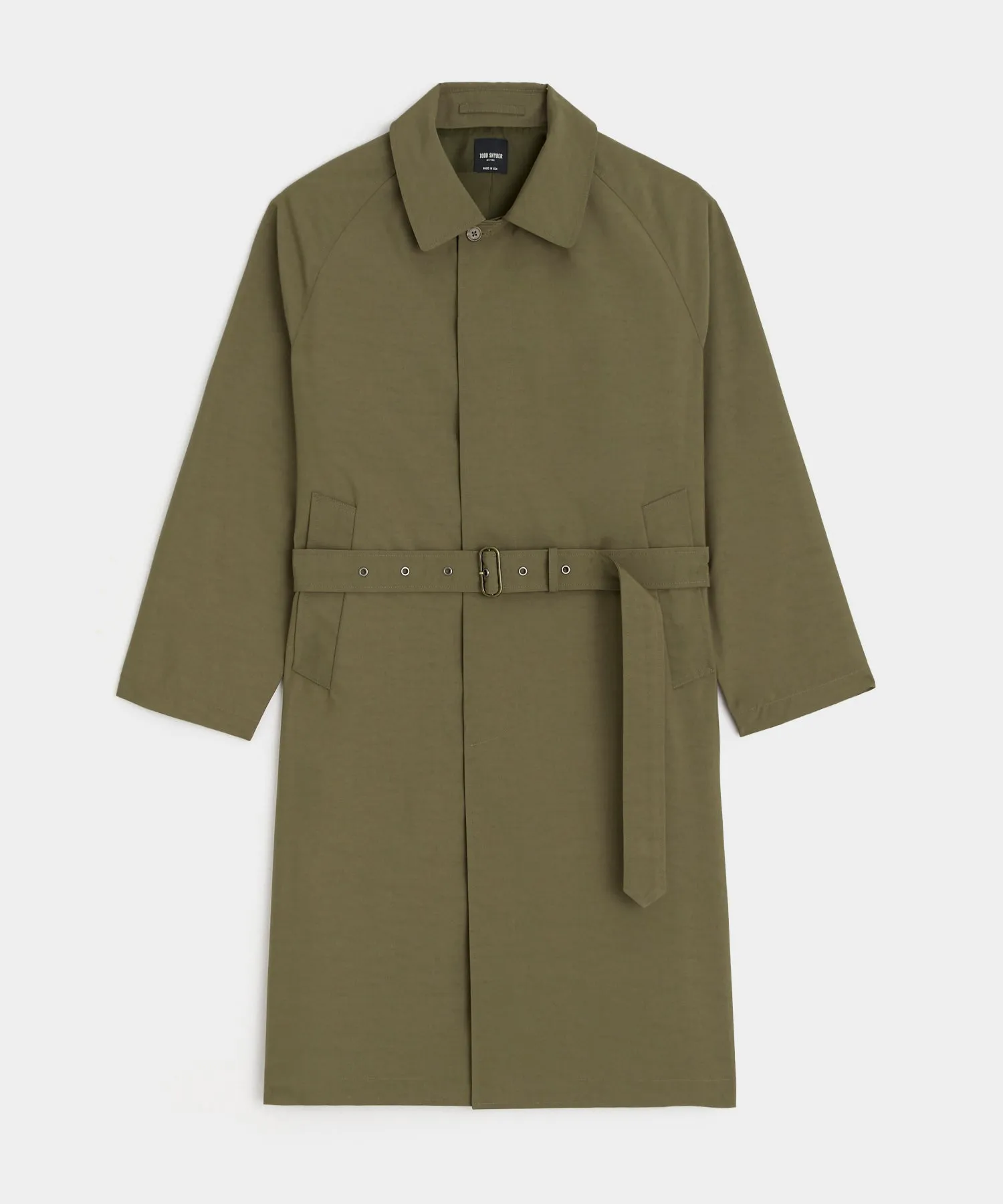 Italian Belted Balmacaan Trenchcoat