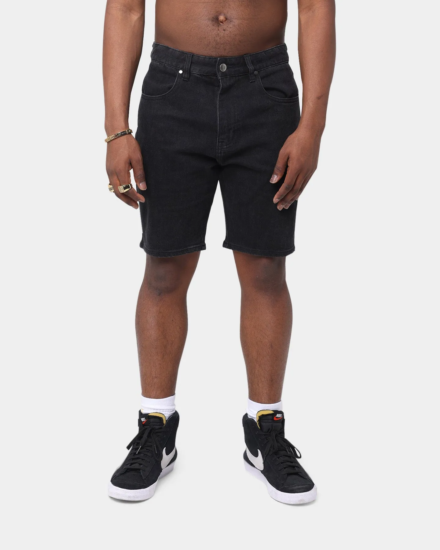 Last Kings King Denim Shorts Black
