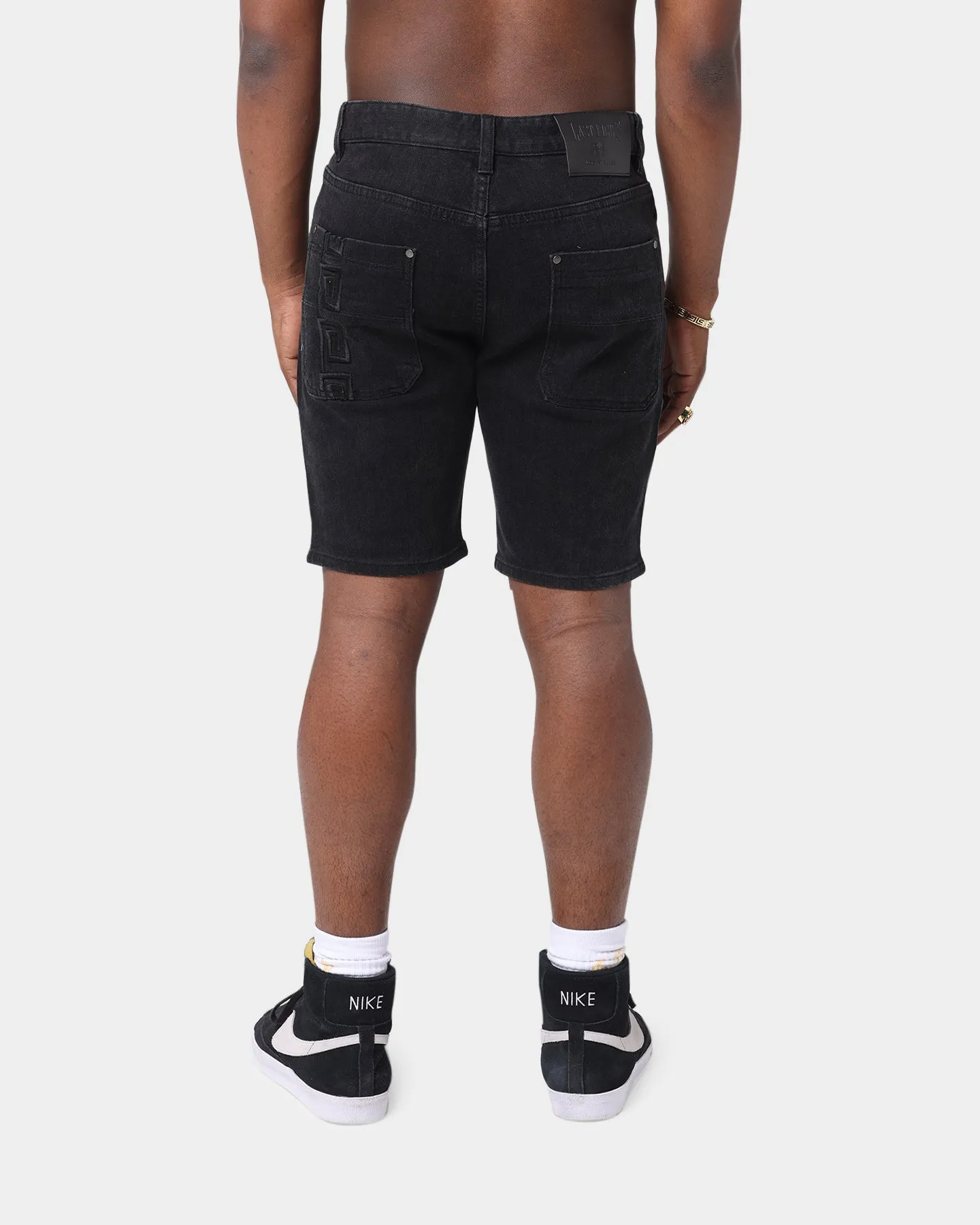 Last Kings King Denim Shorts Black