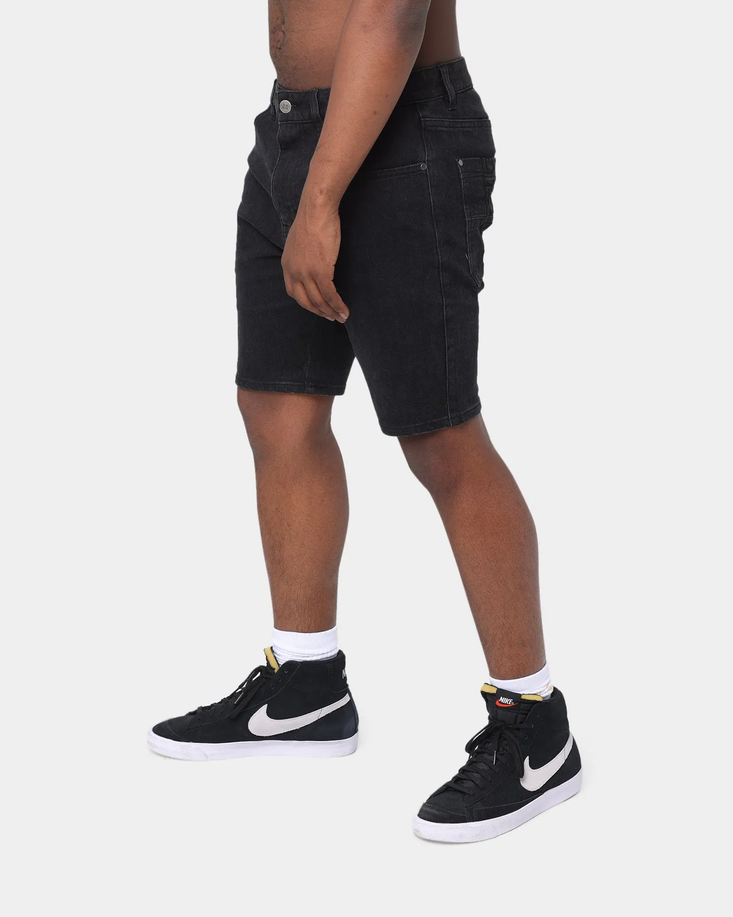 Last Kings King Denim Shorts Black