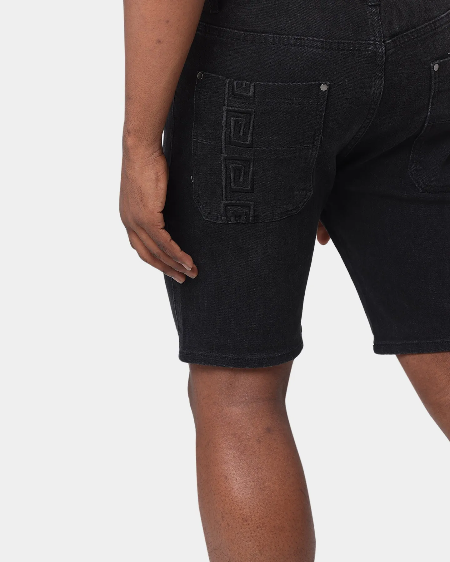 Last Kings King Denim Shorts Black
