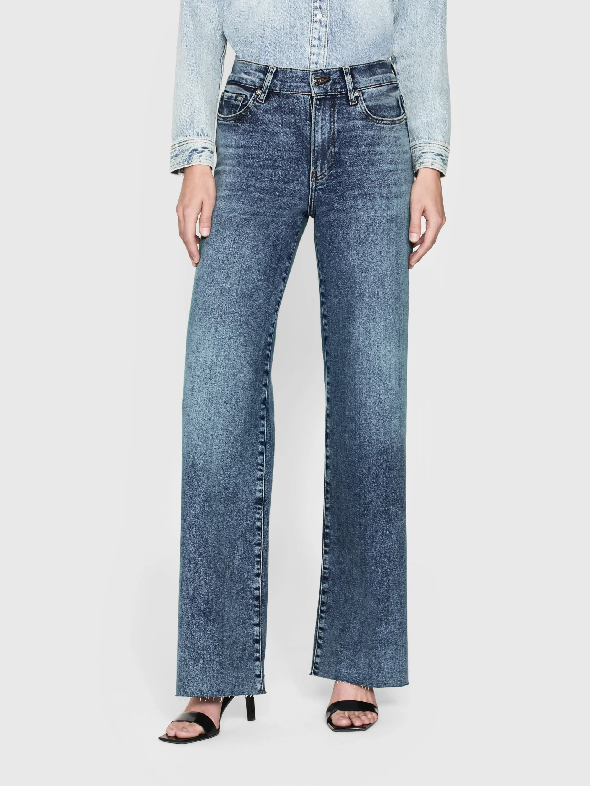 Le Slim Palazzo Raw Hem -- Rowley Raw After