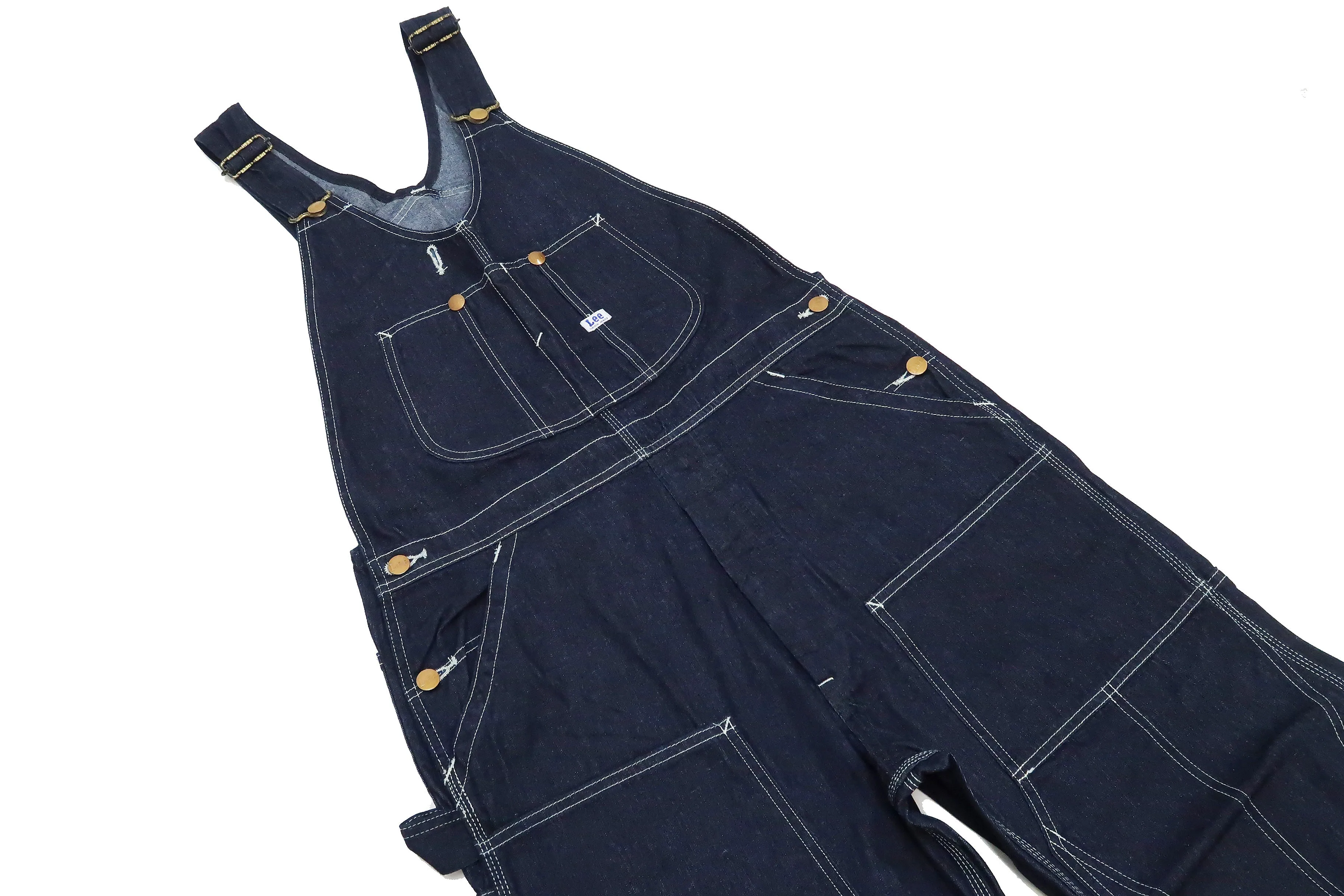 Lee Overalls Men's Casual Fashion Double Knee Denim Bib Overall High-Back LM8605 LM8605-100