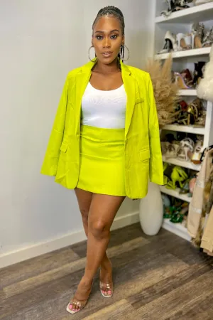LIME MINI SKIRT