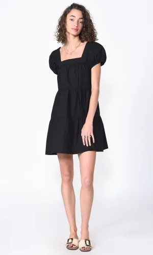 LORA TIERED DRESS - BLACK