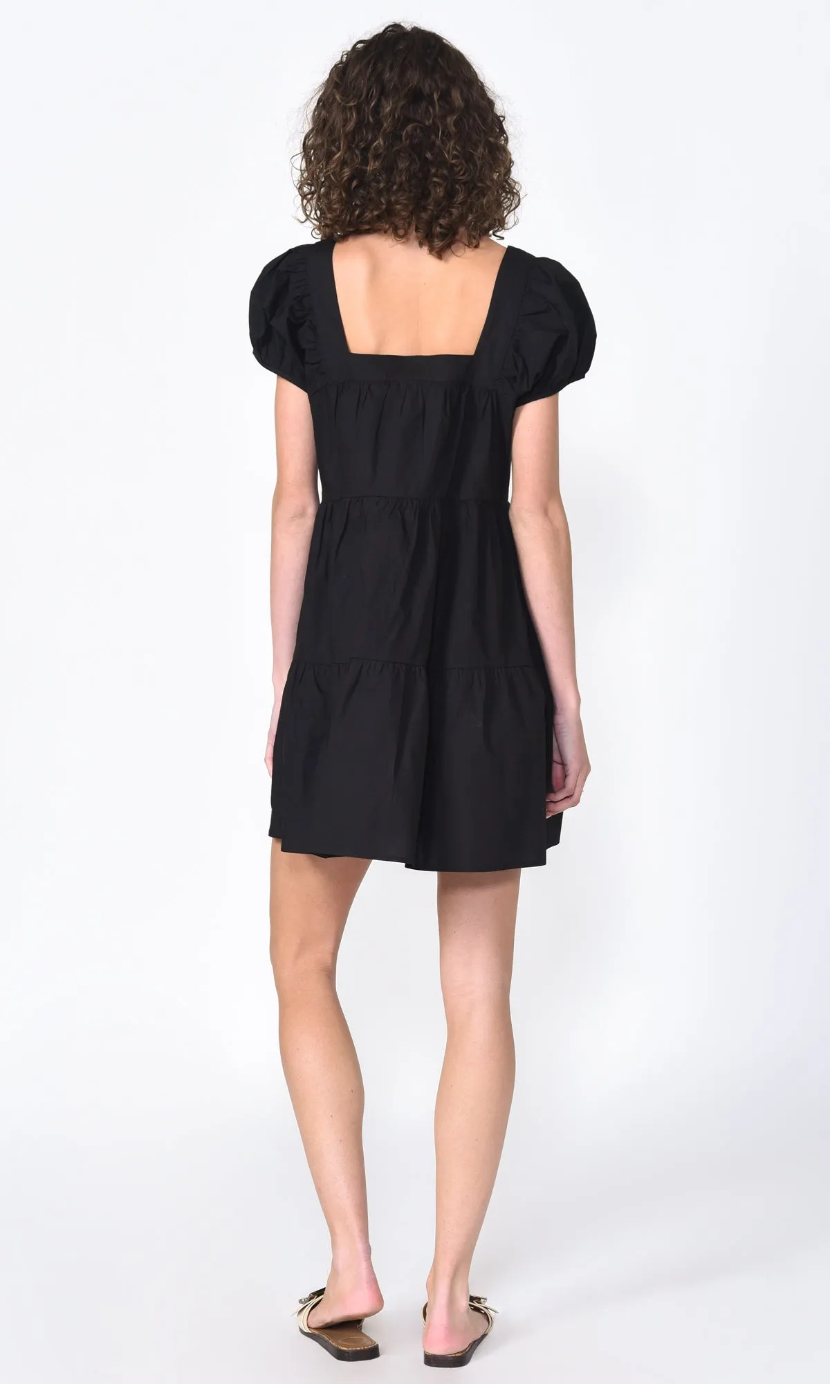 LORA TIERED DRESS - BLACK