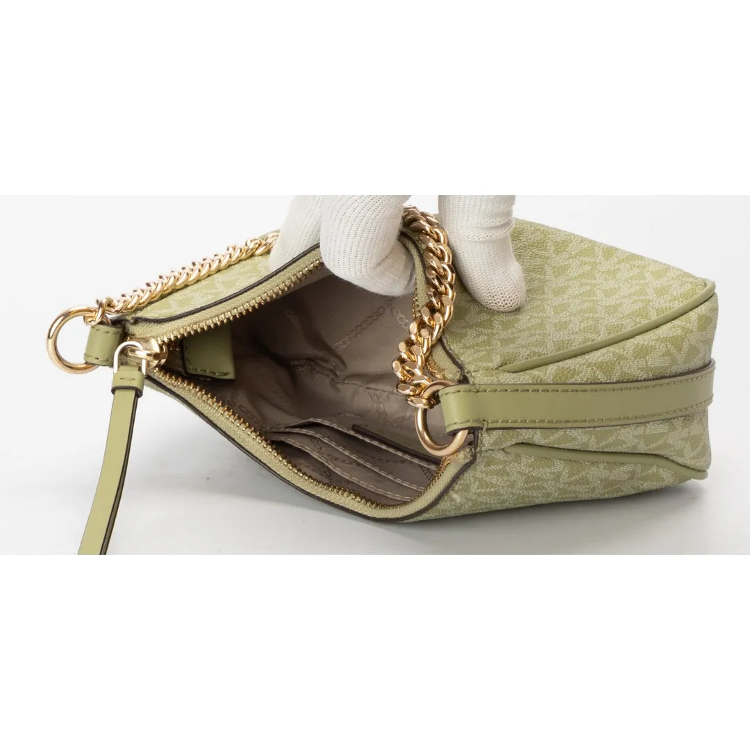 Michael Kors Green Jet Set Charm Logo Small Shoulder Bag