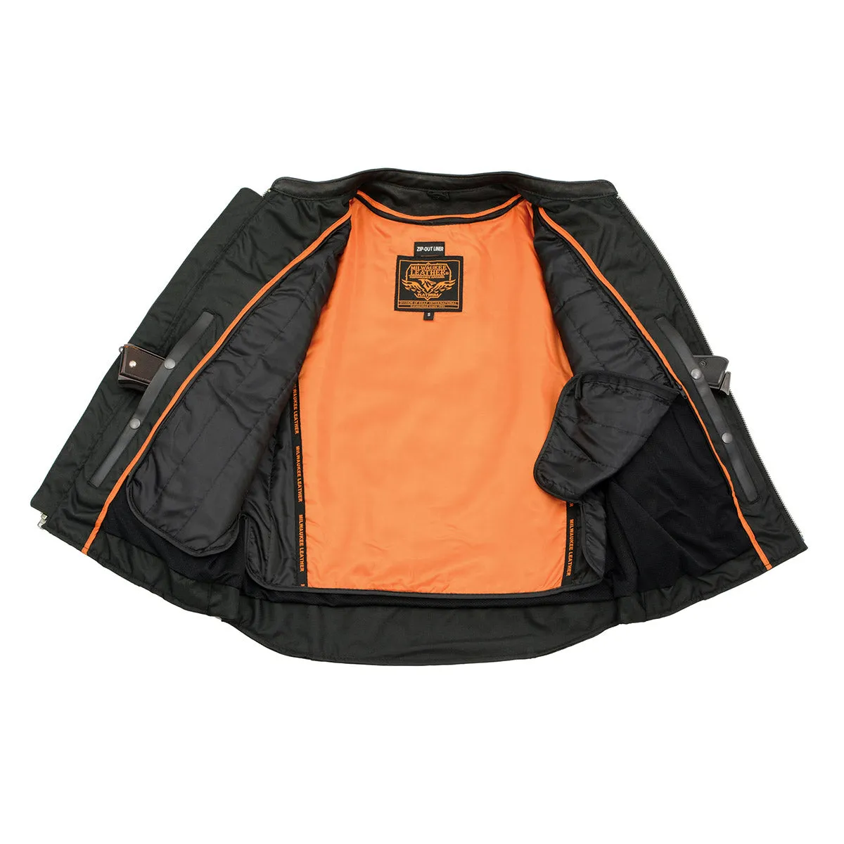 MLM1525 Men's ‘Crossover’ Black Leather Lightweight MC Jacket