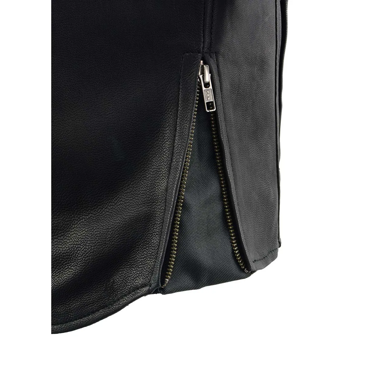 MLM1525 Men's ‘Crossover’ Black Leather Lightweight MC Jacket