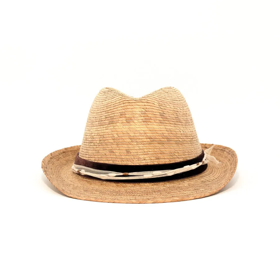 Natural Palm Fedora - Palm Straw Hat