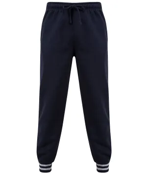 Navy/Heather Grey - Joggers with striped cuffs