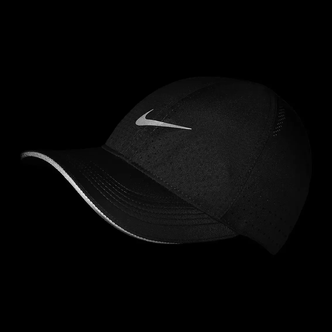 Nike AeroBill Featherlight Perforated Running Cap - Black