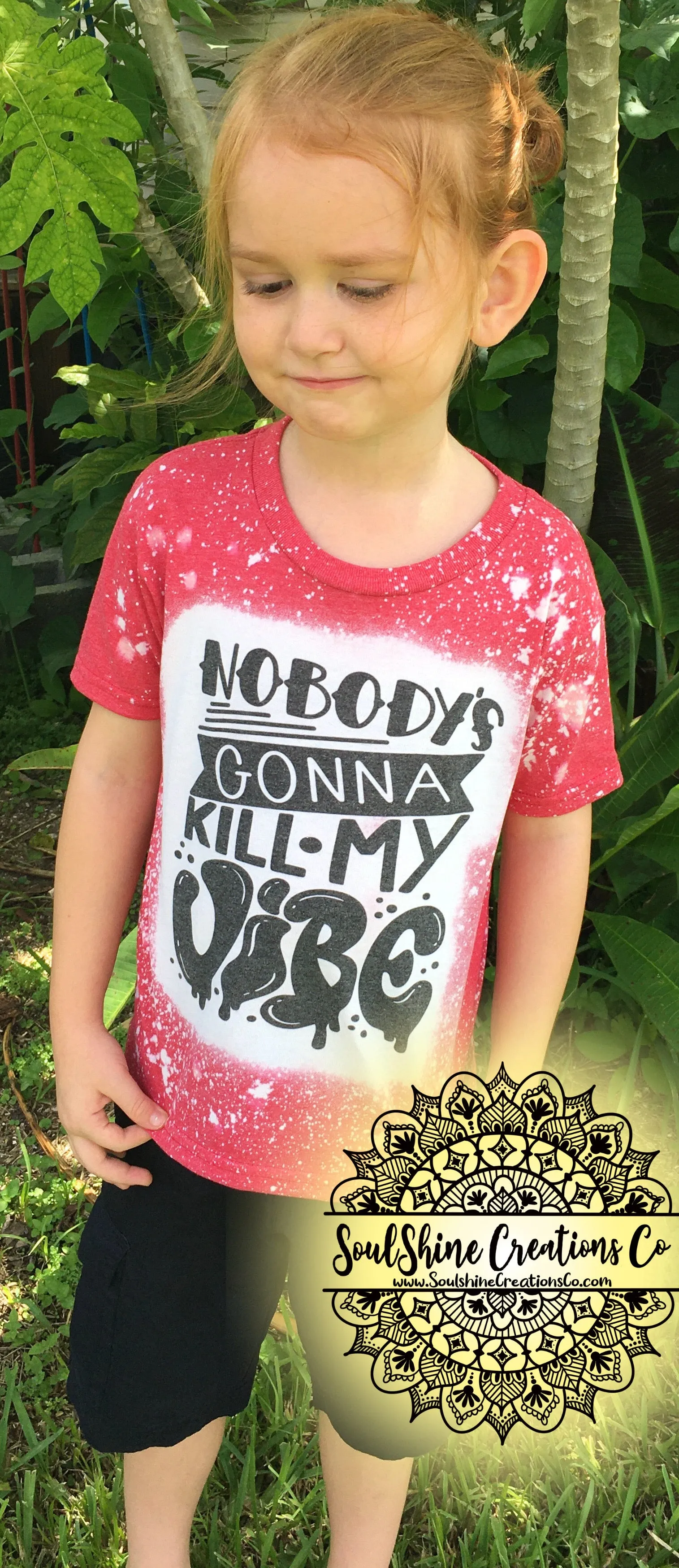 Nobody’s gonna kill My Vibe Bleached Kids Shirt