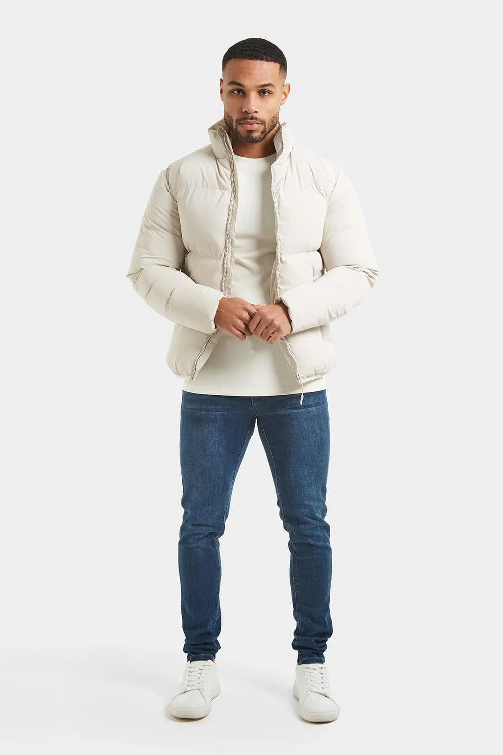 Puffa Jacket in Putty