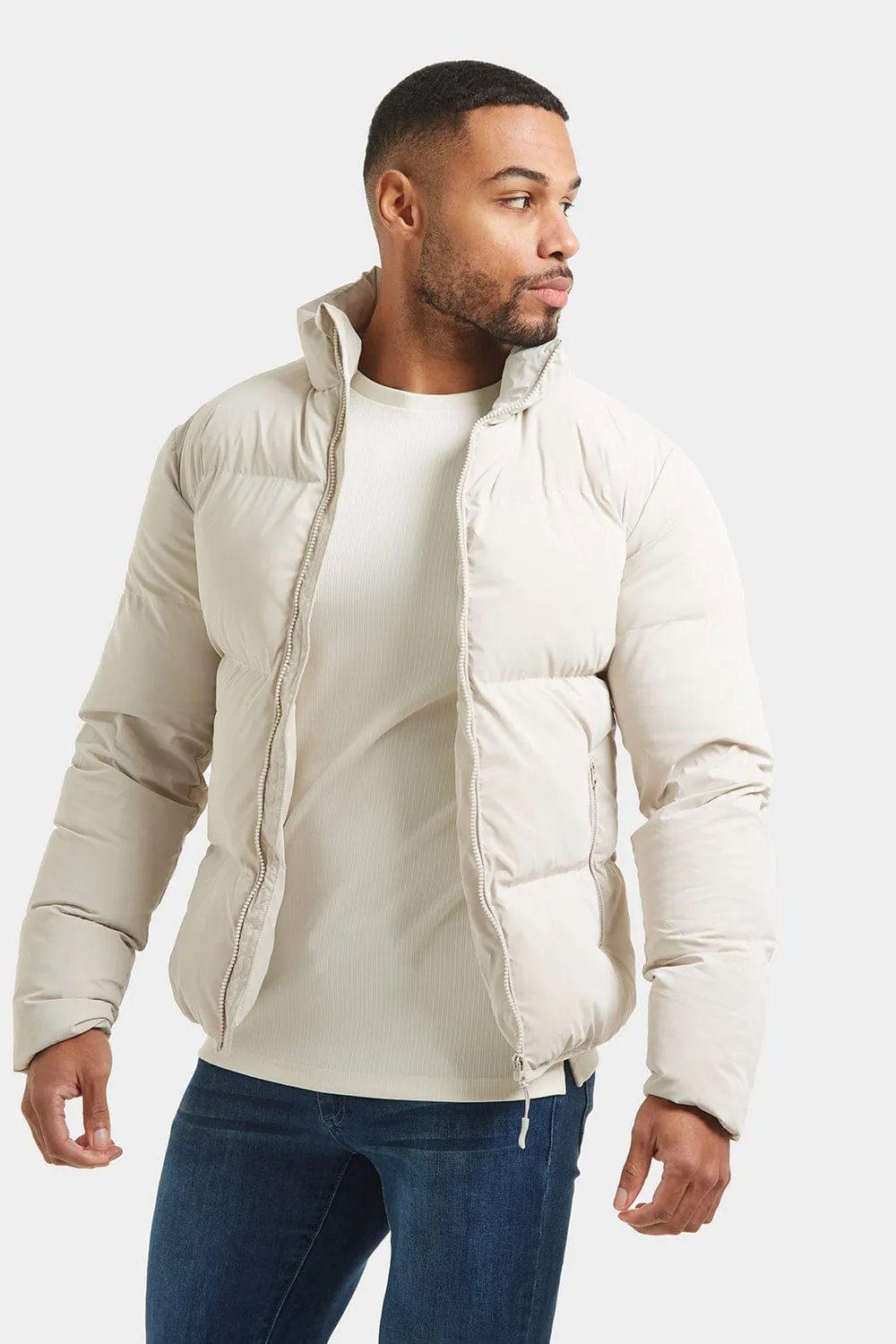 Puffa Jacket in Putty