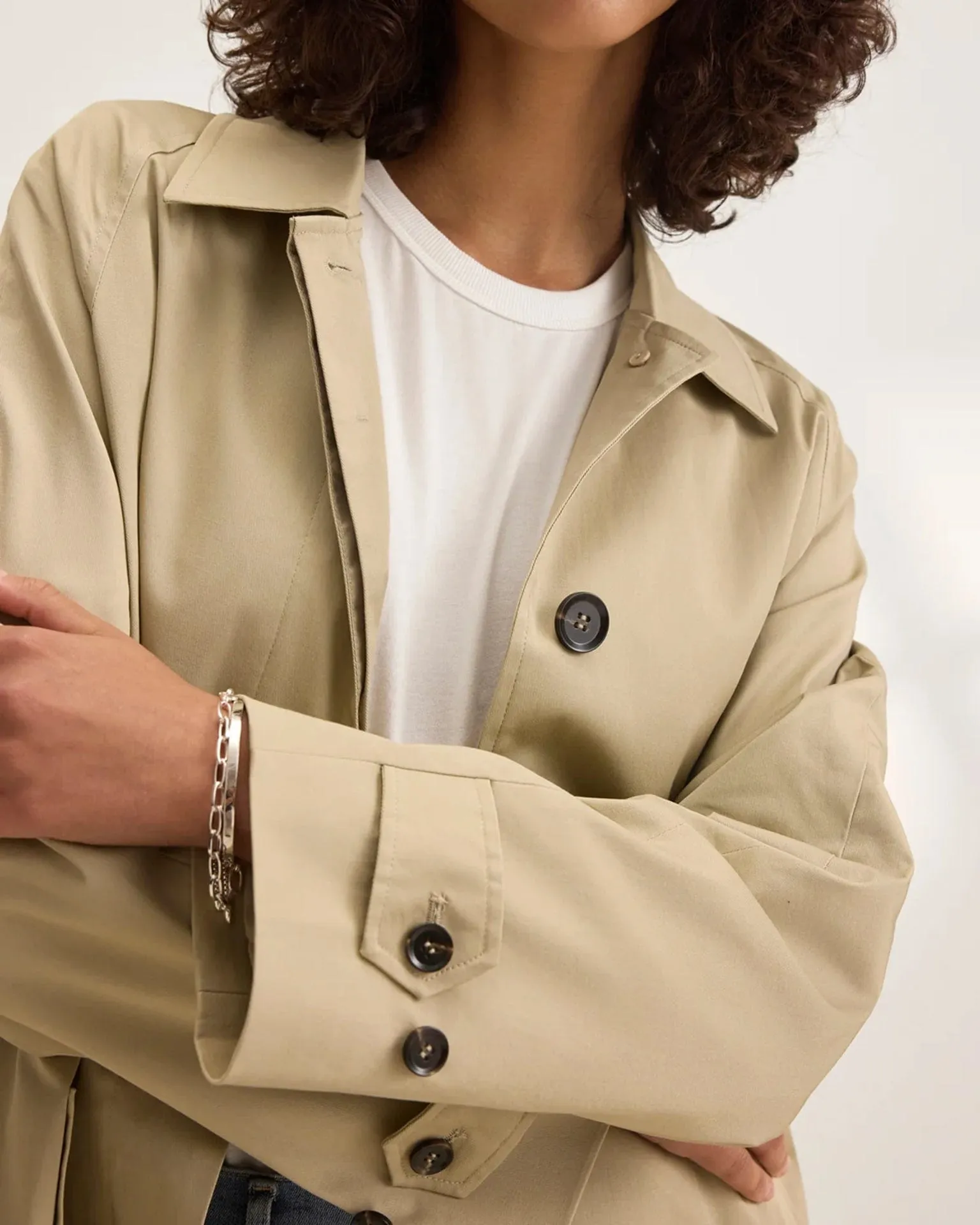 Raheal Trench Coat in Khaki