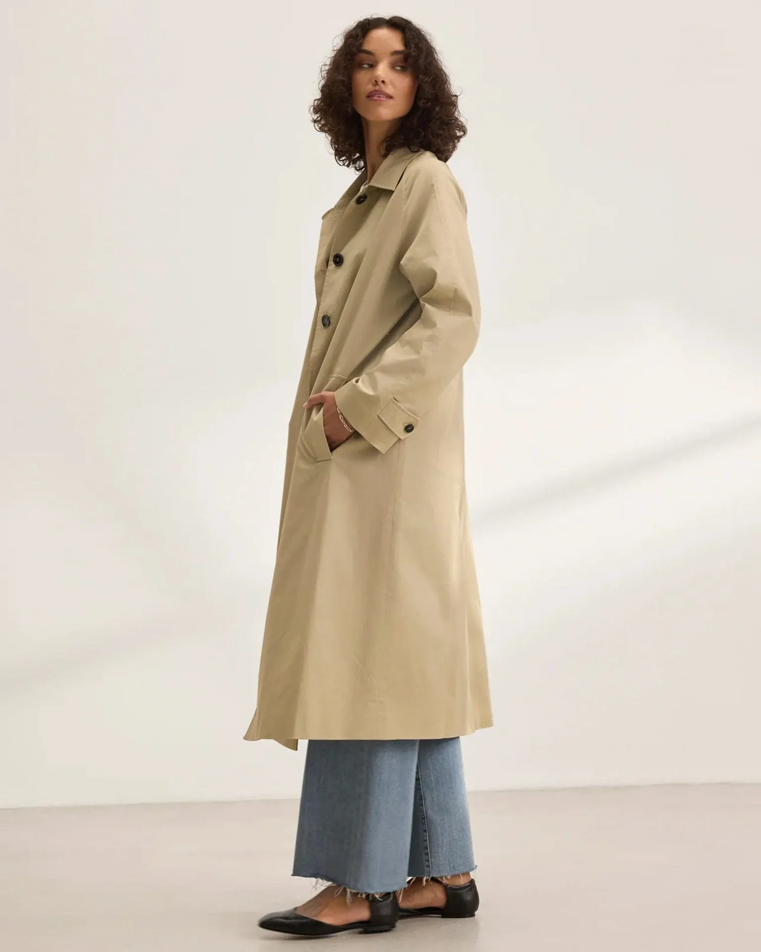 Raheal Trench Coat in Khaki