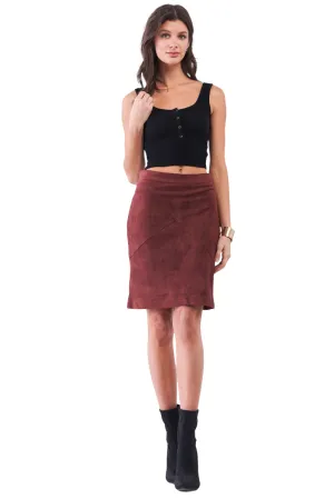 Redwood Suede Skirt