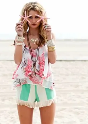 Show Me Your MuMu Froggy Fringe Knickers in Beach Club