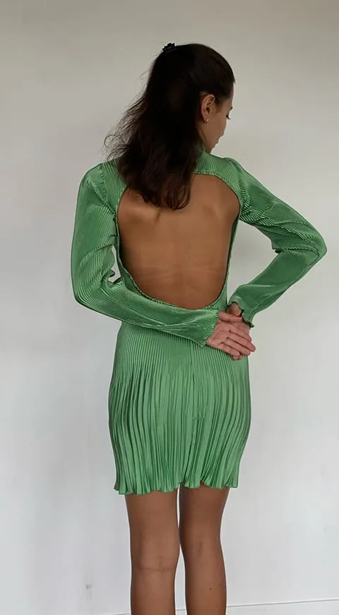Soiree Long Sleeve Mini Dress For Sale