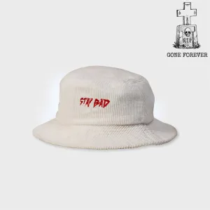 Stay Bad Bucket Hat - Off White Corduroy