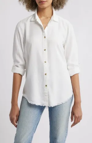 Tencel Shirt Frayed Hem