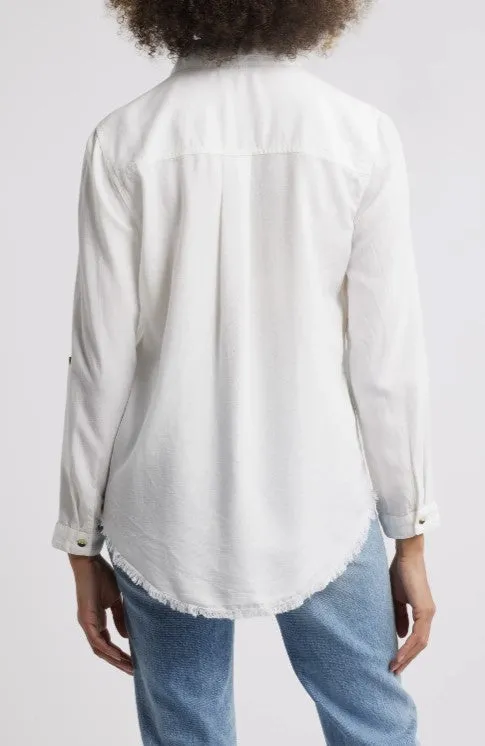 Tencel Shirt Frayed Hem