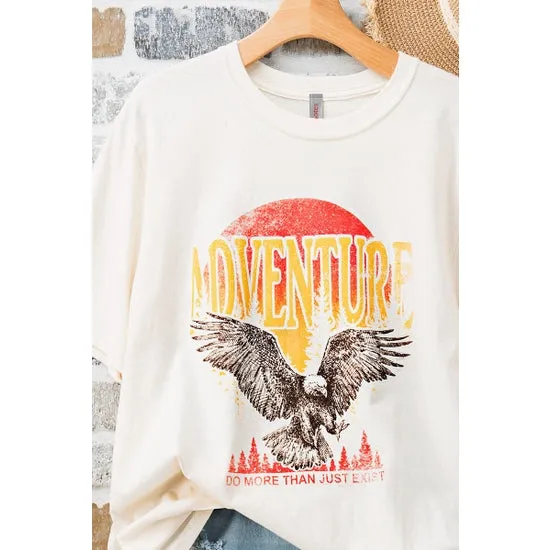 Urban Daizy Vintage Adventure Eagle Oversized Graphic Tee