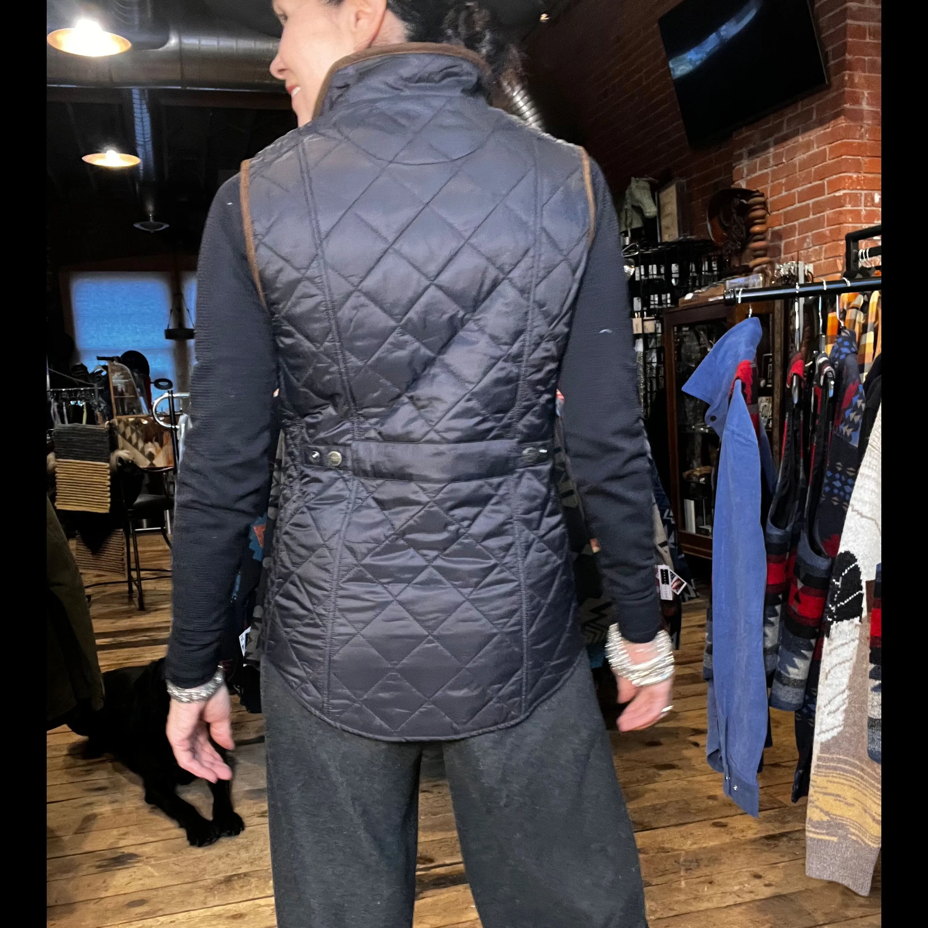 Vista Nylon Black Quilted Vest - VTMC2