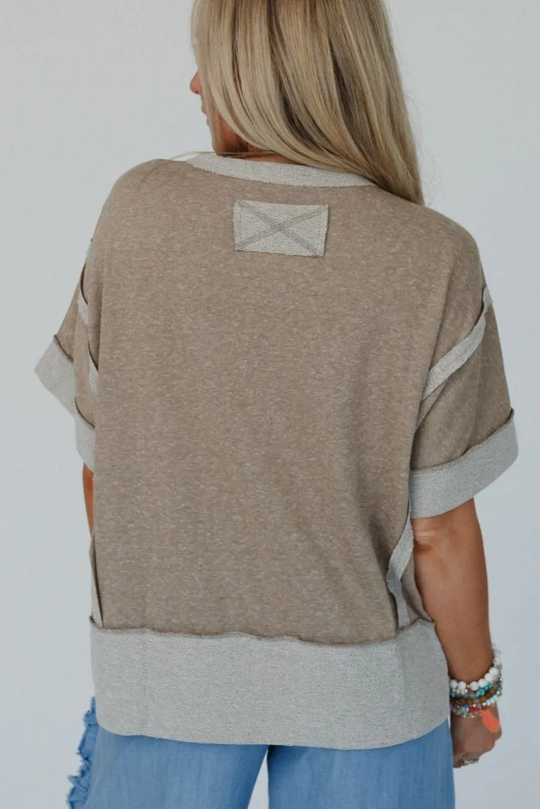 Viveka Drop Shoulder Top - Mocha