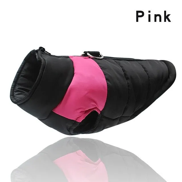Waterproof Padded Dog Jacket with Zipper - Cozy & Protective for Small to Large Dogs!