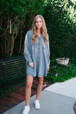 Willow Button Down Denim Dress