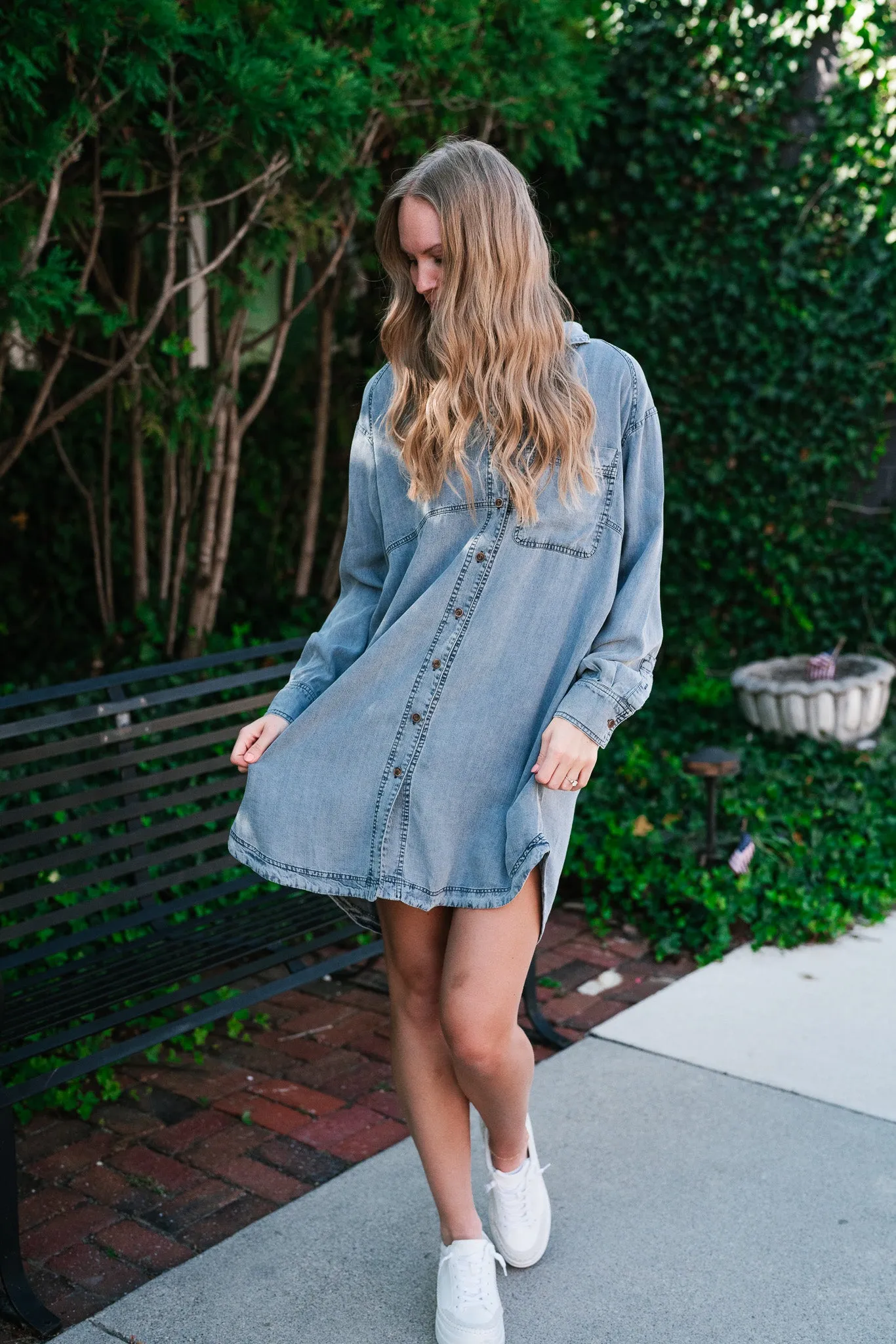 Willow Button Down Denim Dress