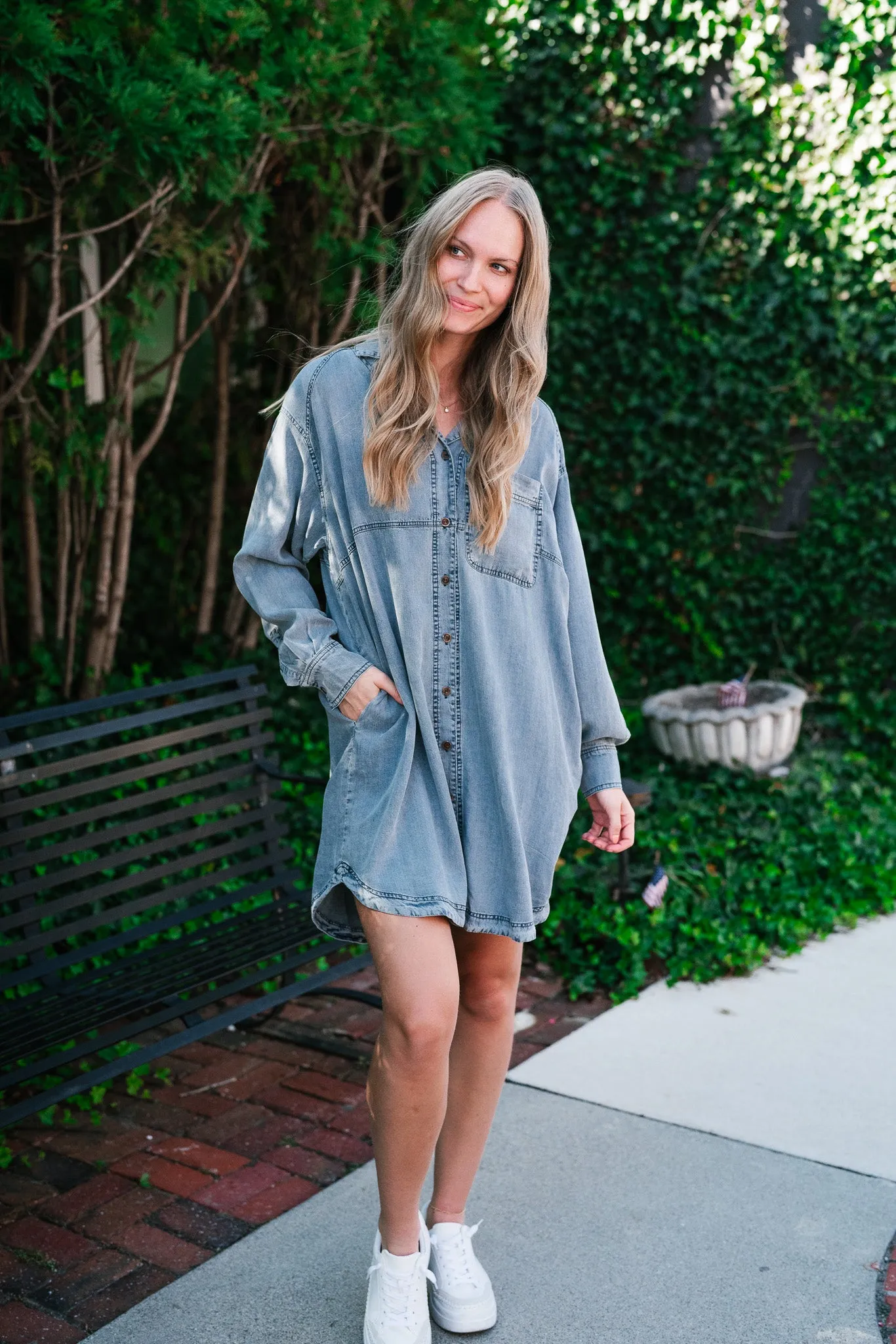 Willow Button Down Denim Dress