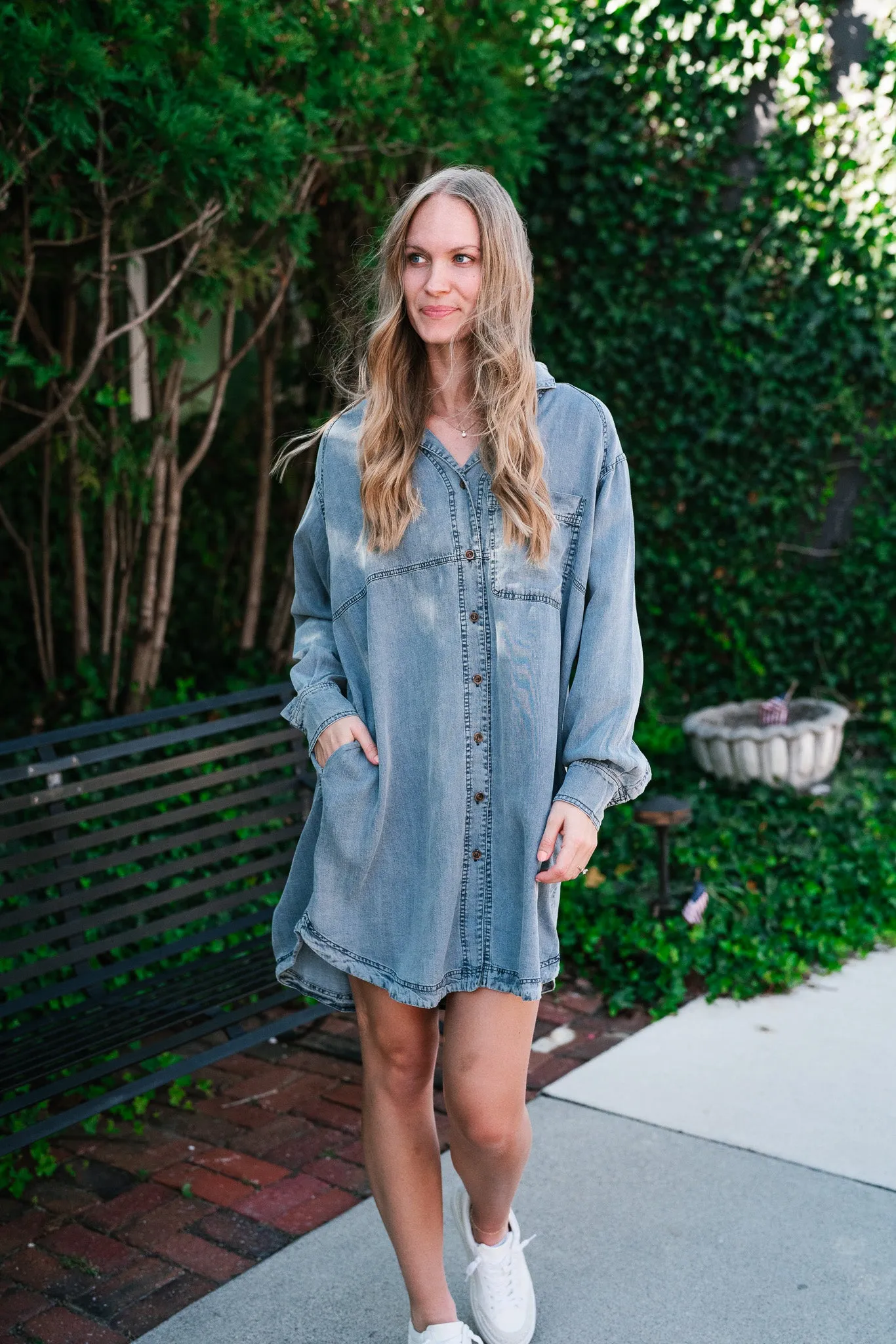 Willow Button Down Denim Dress