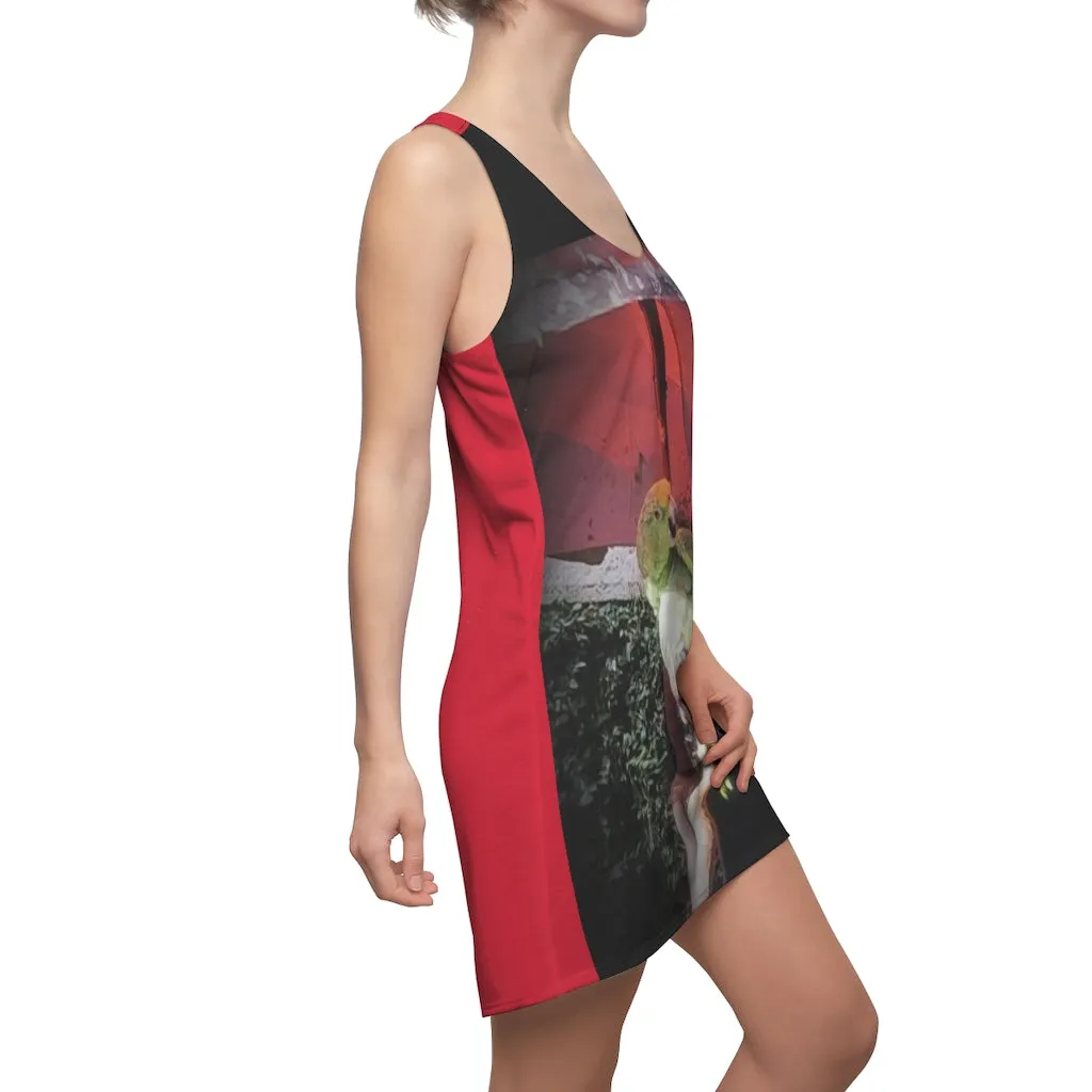Women's Cut & Sew Racerback Parrot  Dress